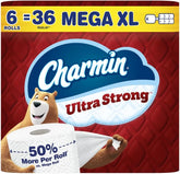 Charmin Ultra Strong Toilet Paper 6 Mega XL Rolls, 330 Sheets Per Roll
