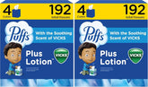 Puffs Plus Lotion with Vicks Facial Tissues, 4 Cubes, 48 Tissues per Box (Pack of 2)