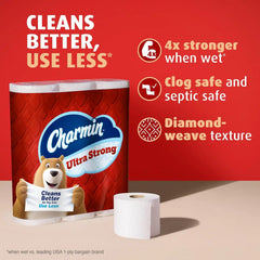 Charmin Toilet Paper Ultra Strong, 12 Mega Rolls = 48 Regular Rolls, 2-ply Bath Tissue