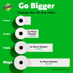Bounty Select-A-Size Paper Towels, White, 6 Triple Rolls = 18 Regular Rolls (3 Packs of 2)